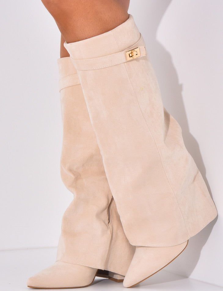 Bottes en Suède - Beige