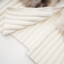 Pull Exclusif en Fourrure – Blanc