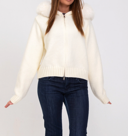 VESTE EN FOURRURE NOURAMSTERDAM – BLANCHE