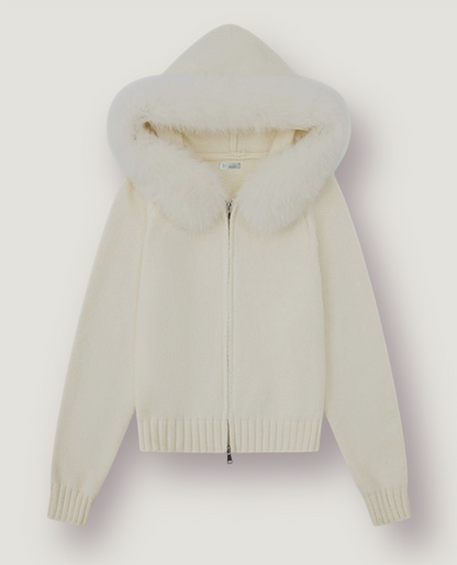 VESTE EN FOURRURE NOURAMSTERDAM – BLANCHE