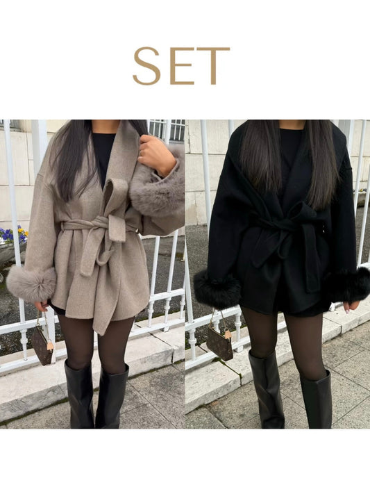 ENSEMBLE : BEST-SELLER NOIR & BEIGE CHAUD