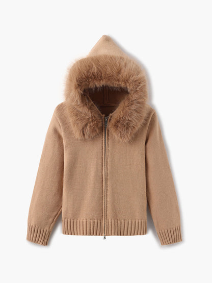 Veste en fourrure Nouramsterdam – Marron