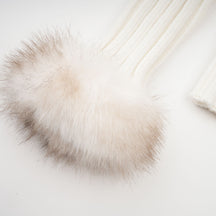 Pull Exclusif en Fourrure – Blanc